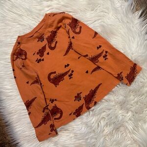 Old Navy Toddler Boys 4T Long Sleeve Dino Alligator Graphic Tee